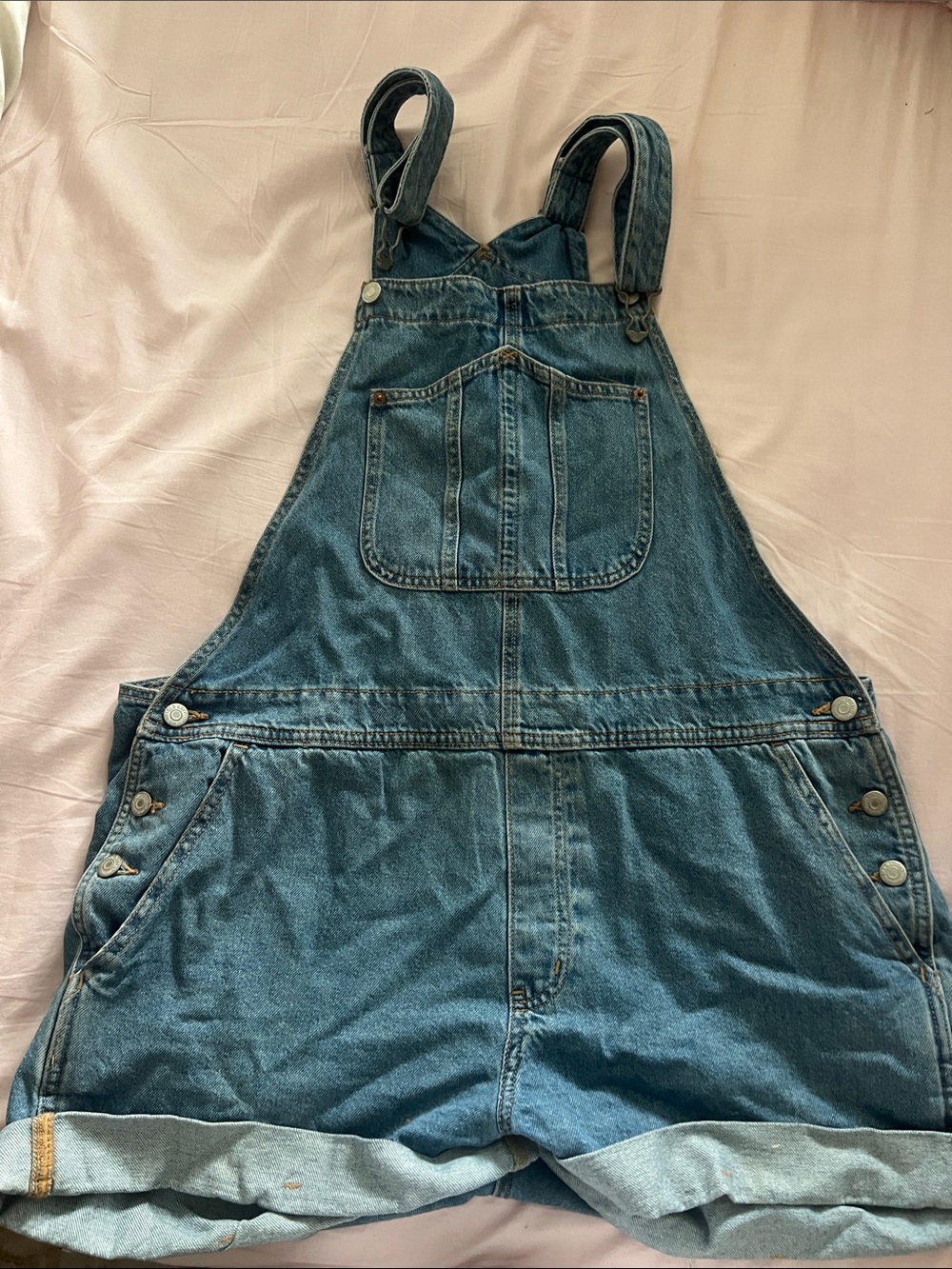 Old Navy Blue Denim Short Overalls